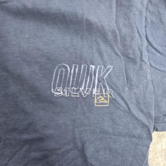 Quiksilver Shirt Mens Medium Blue Graphic Surf Skate Tee Short‎ Sleeve - Picture 4 of 13